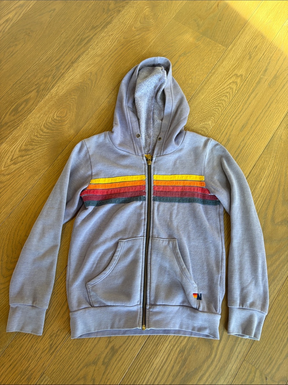 Aviator Nation light purple zip up hoodie- size 10